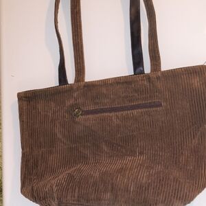 Brown Corduroy Shoulder Bag